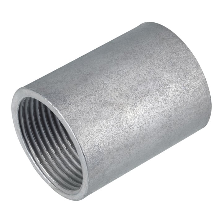 Fränkische Stahlrohr-Gewindemuffe f.FFS-ES,FFSK-ES-UV SM-E-V 40 vz. Zn-Ni