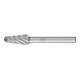 Frässtift KEL D.10mm Kopf-L.20mm Schaft-D.6mm HM Verz.INOX PFERD-1