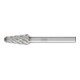 Frässtift KEL D.10mm Kopf-L.20mm Schaft-D.6mm HM Verz.STEEL PFERD-1