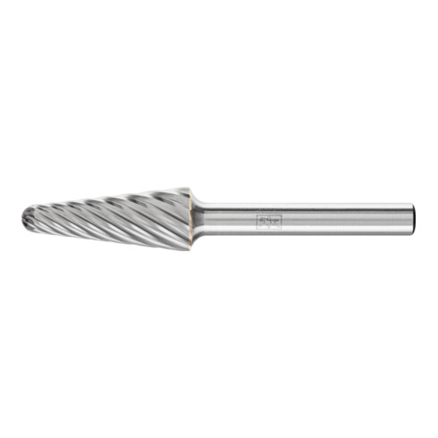 Frässtift KEL D.12mm Kopf-L.30mm Schaft-D.6mm HM Verz.INOX PFERD
