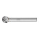Frässtift KUD D.10mm Kopf-L.9mm Schaft-D.6mm HM Verz.INOX PFERD-1