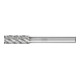 Frässtift ZYAS D.8mm Kopf-L.20mm Schaft-D.6mm HM Verz.STEEL PFERD-1