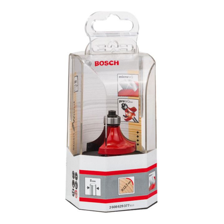 Fraise à arrondir 8 mm, D 38,1 mm, R1 12,7 mm, L 19 mm, G 61 mm