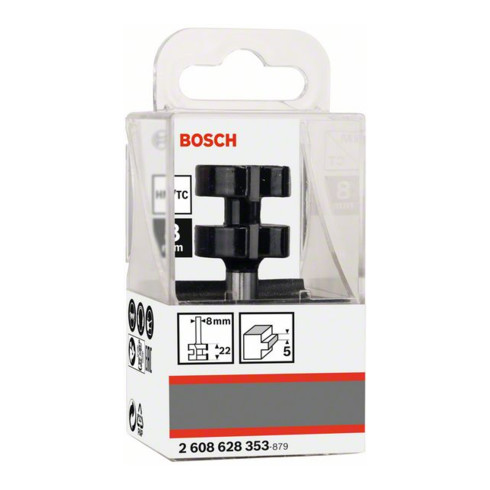 Fraise à bouveter Bosch 8 mm, D1 25 mm, L 5 mm, G 58 mm