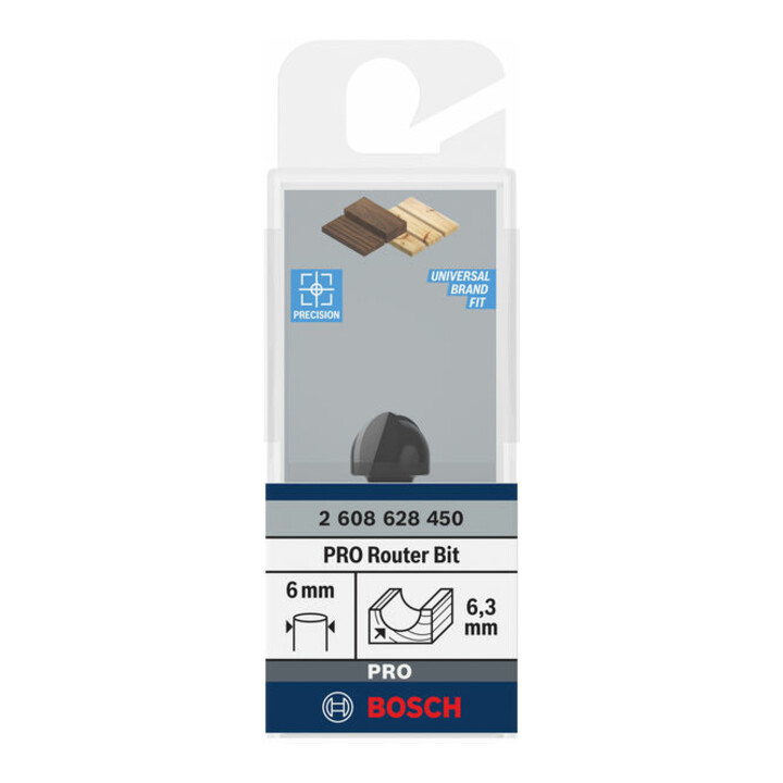 Fraise à chanfreiner Bosch 6 mm R1 6,3 mm D 12,7 mm L 9,2 mm G 40 mm