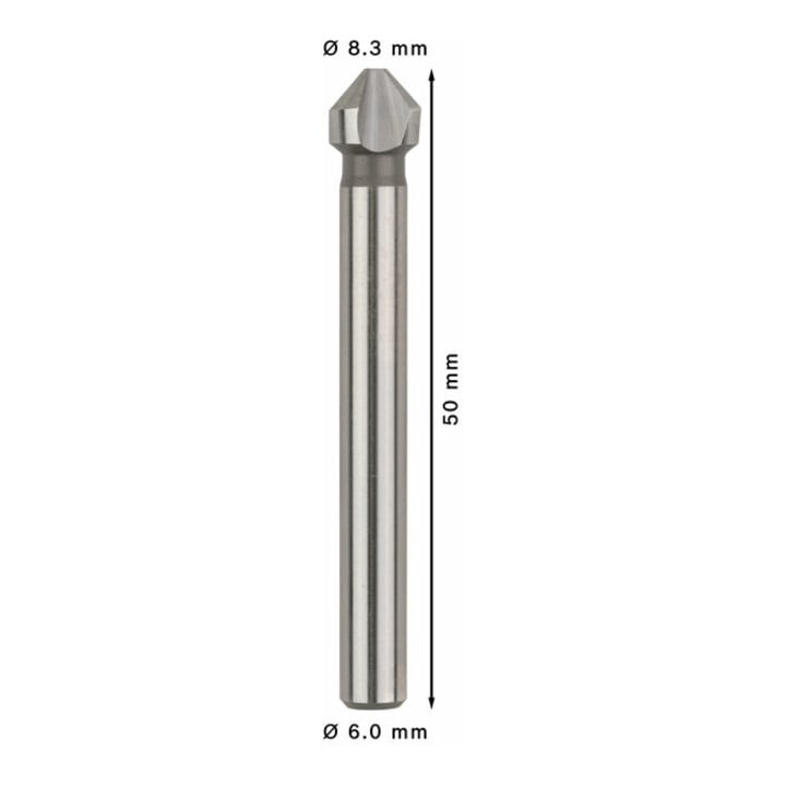 Fraise à chanfreiner Bosch à queue cylindrique 8,3 M 4 50 mm 6 mm