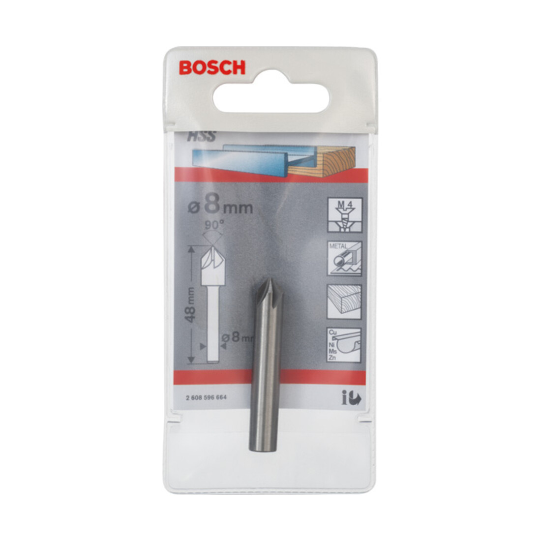 Fraise Bosch HSS, tige cylindrique