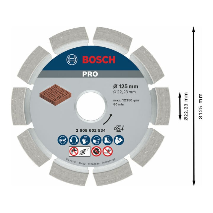 Fraise à joints Expert for Mortar 125 x 6 x 7 x 22,23 mm