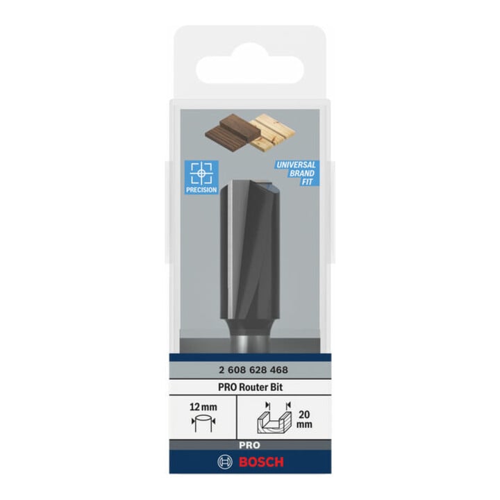 Fraise à rainurer Bosch droite 12 mm, D1 20 mm, L 40 mm, G 81 mm