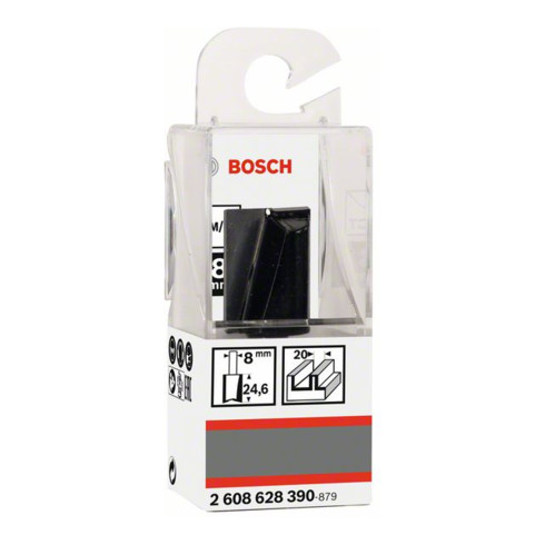 Fraise à rainurer Bosch droite 8 mm, D1 20 mm, L 25 mm, G 56 mm
