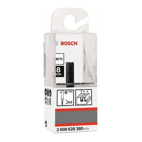 Fraise à rainurer Bosch droite 8 mm, D1 7 mm, L 20 mm, G 51 mm