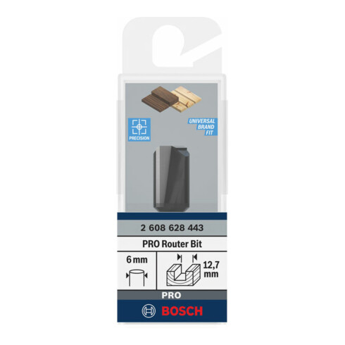 Fraise à rainurer Bosch Standard pour bois 6 mm D1 12,7 mm L 19,5 mm G 51 mm