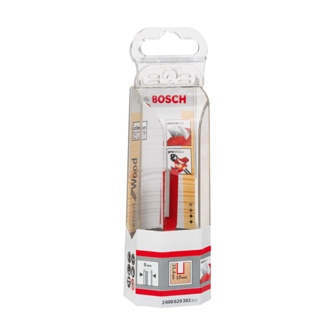 Fraise à rainurer droit 8 mm, D1 10 mm, L 25,4 mm, G 62,4 mm