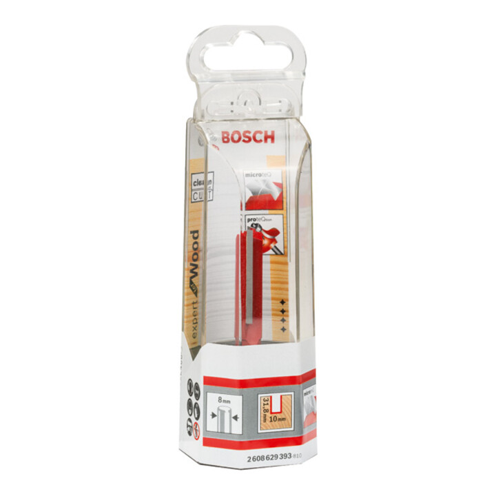 Fraise à rainurer droit 8 mm, D1 10 mm, L 31,8 mm, G 69 mm