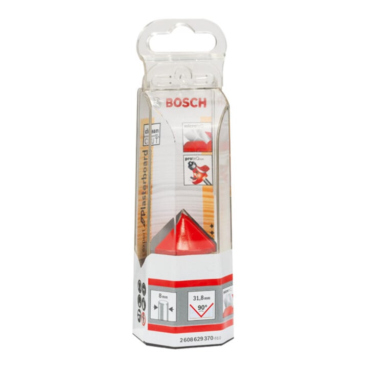 Fraise à rainurer droit en V 8 mm, D 31,8 mm, L 19 mm, G 51 mm, 90°