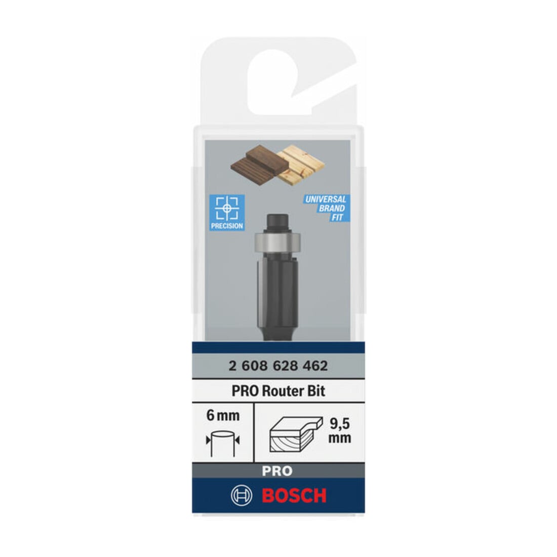 Fraise affleurante Bosch 6 mm D1 9,5 mm L 12,6 mm G 56 mm