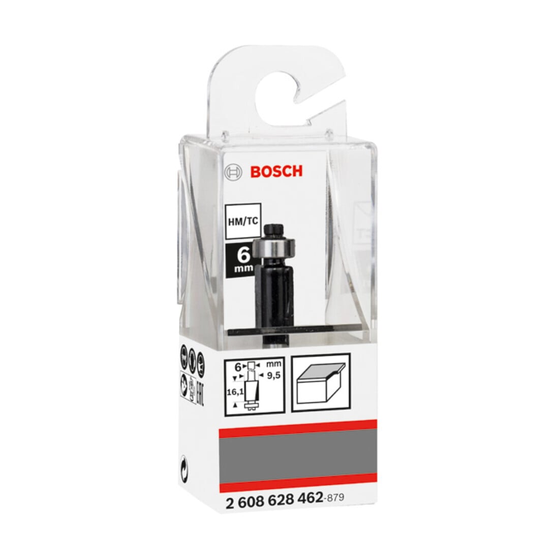 Fraise affleurante Bosch 6 mm D1 9,5 mm L 12,6 mm G 56 mm