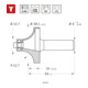 Fraise arrondie STIER D38,1 x R12,7 x S8 mm HM (HW)-4