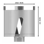 Fraise diamantée Bosch 82 mm, 60 mm, 4 segments, 10 mm-4