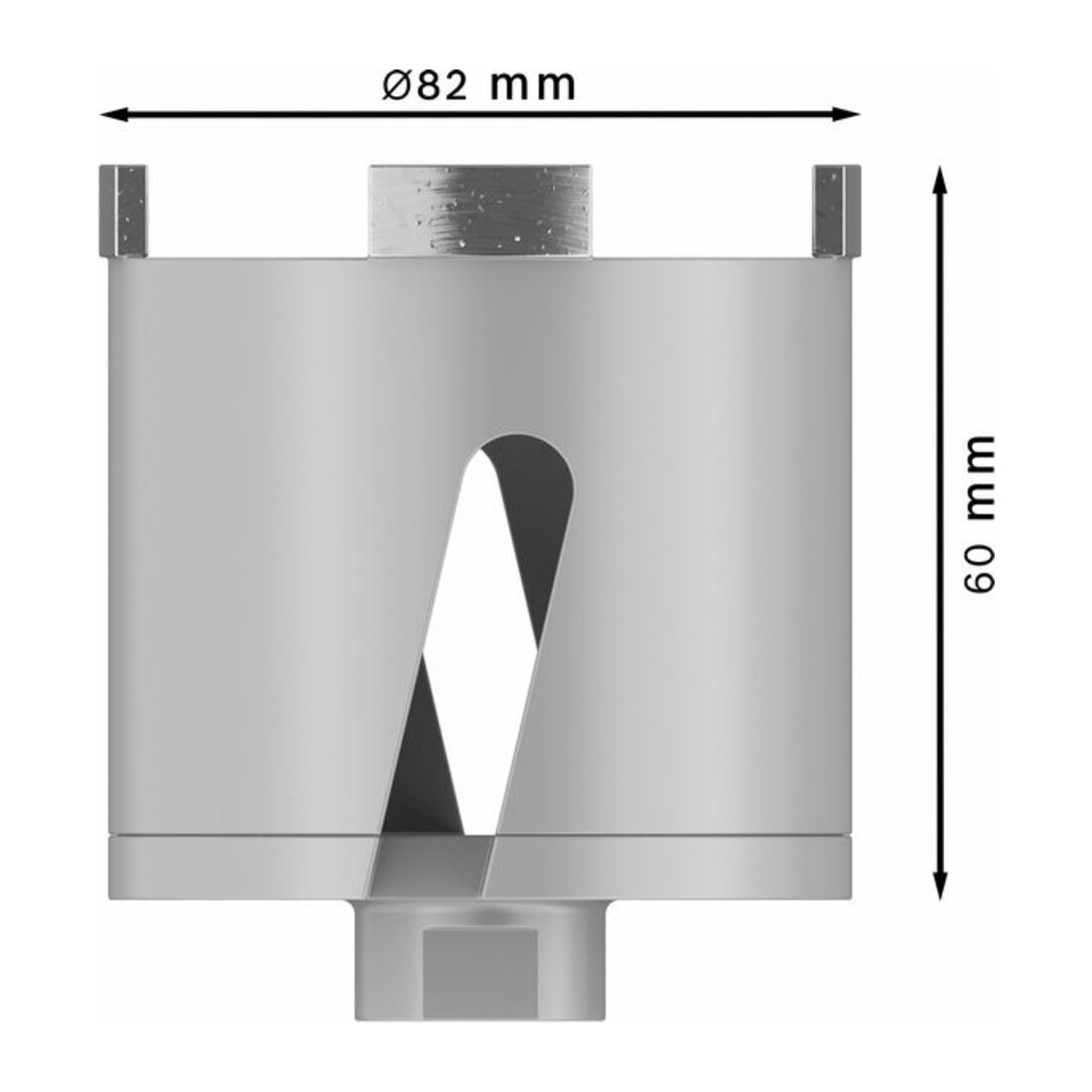 Fraise diamantée Bosch 82 mm, 60 mm, 4 segments, 10 mm