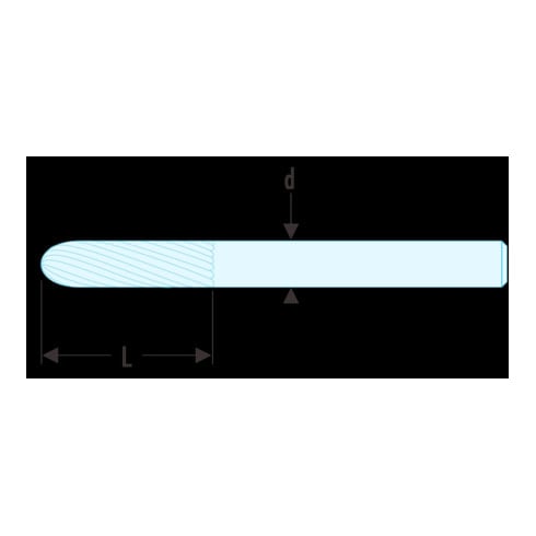 Fraise en carbure Facom 6 mm cylindrique VFA.604