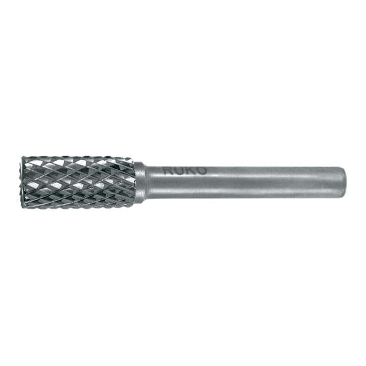 Fraise sur tige en carbure Ruko forme A cylindrique (ZYA) avec denture frontale diamètre 8 mm