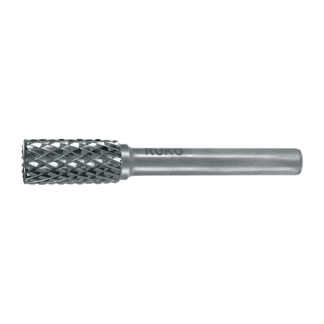 Fraises sur tige en carbure Ruko forme A cylindrique (ZYA) avec denture frontale