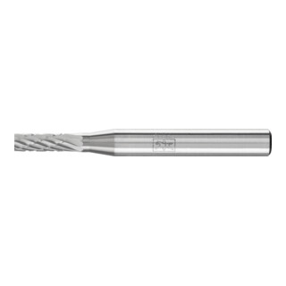 Fraise sur tige forme A ZYA D. 4 mm L. tête 13 mm D. tige 6 mm carbure engrèneme