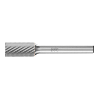 Fraise sur tige forme A ZYAS D. 10 mm L. tête 20 mm D. tige 6 mm carbure engrène