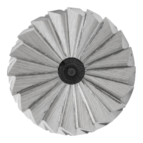 Fraise sur tige forme A ZYAS D. 10 mm L. tête 20 mm D. tige 6 mm HSS engrènement