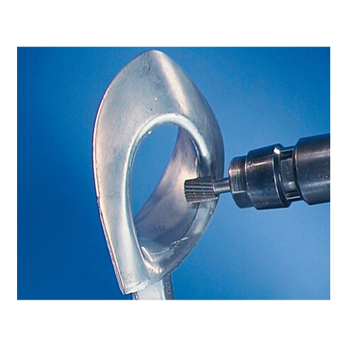 Fraise sur tige forme A ZYAS D. 10 mm L. tête 20 mm D. tige 6 mm HSS engrènement