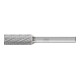 Fraise sur tige forme A ZYAS D. 10 mm L. tête 25 mm D. tige 6 mm carbure engrène-1
