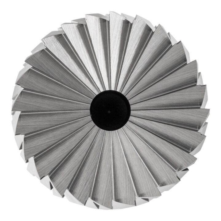 Fraise sur tige forme A ZYAS D. 12 mm L. tête 25 mm D. tige 6 mm carbure engrène