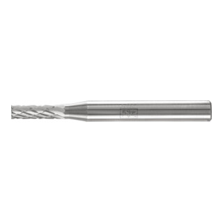 Fraise sur tige forme A ZYAS D. 4 mm L. tête 13 mm D. tige 6 mm carbure engrènem