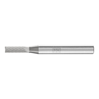Fraise sur tige forme A ZYAS D. 4 mm L. tête 13 mm D. tige 6 mm carbure engrènem