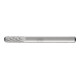 Fraise sur tige forme C WRC D. 6 mm L. tête 16 mm D. tige 6 mm HSS engrènement 3-1