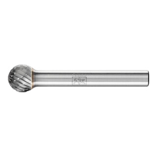 Fraise sur tige forme F KUD D. 10 mm L. tête 9 mm D. tige 6 mm carbure engrèneme