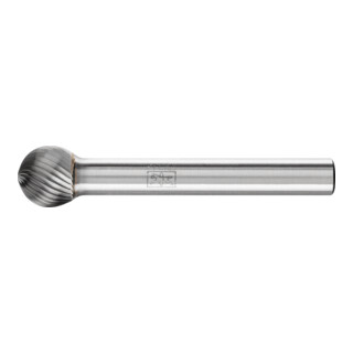 Fraise sur tige forme F KUD D. 10 mm L. tête 9 mm D. tige 6 mm carbure engrèneme