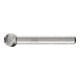 Fraise sur tige forme F KUD D. 10 mm L. tête 9 mm D. tige 6 mm HSS engrènement 3-1