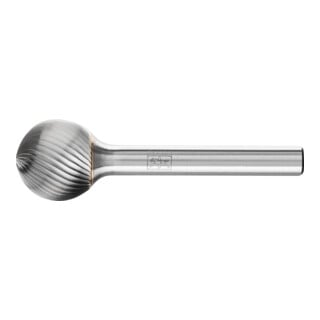 Fraise sur tige forme F KUD D. 16 mm L. tête 14 mm D. tige 6 mm carbure engrènem