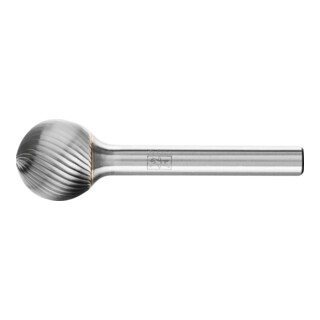 Fraise sur tige forme F KUD D. 16 mm L. tête 14 mm D. tige 6 mm carbure engrènem