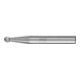 Fraise sur tige forme F KUD D. 4 mm L. tête 3 mm D. tige 6 mm carbure engrènemen-1