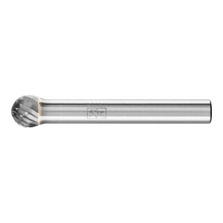 Fraise sur tige forme F KUD D. 8 mm L. tête 7 mm D. tige 6 mm carbure engrènemen