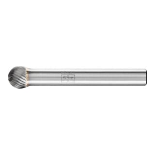 Fraise sur tige forme F KUD D. 8 mm L. tête 7 mm D. tige 6 mm carbure engrènemen