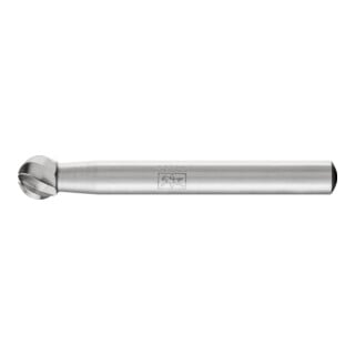 Fraise sur tige forme F KUD D. 8 mm L. tête 7 mm D. tige 6 mm HSS engrènement 1