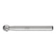 Fraise sur tige forme F KUD D. 8 mm L. tête 7 mm D. tige 6 mm HSS engrènement 1-1