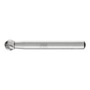 Fraise sur tige forme F KUD D. 8 mm L. tête 7 mm D. tige 6 mm HSS engrènement 1