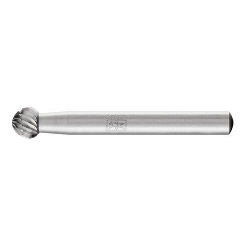 PFERD Fraise rotative HSS forme boule Ø 08x07 mm tige Ø 6 mm Z 3 universelle moyenne fine brise-copeaux