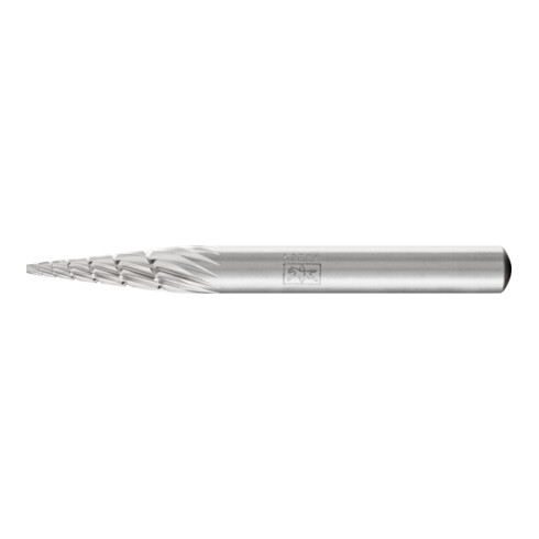 PFERD Fraise HSS forme cône pointu Ø 6x18 mm tige Ø 6 mm Z 3 universel moyen fin casse-copeaux