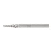 PFERD Fraise HSS forme cône pointu Ø 6x18 mm tige Ø 6 mm Z 3 universel moyen fin casse-copeaux